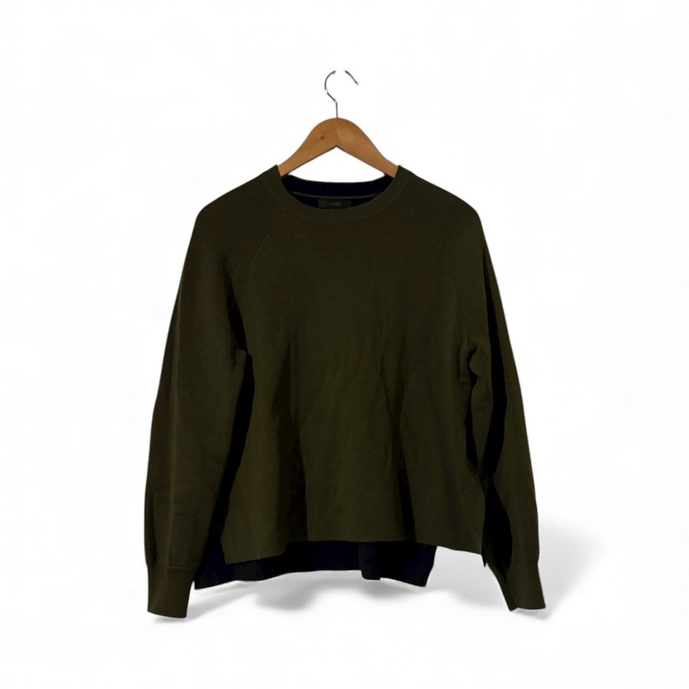 J. Crew Olive Green Mock Sweater